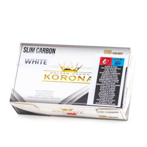 Tuburi tigari KORONA Slim White Carbon (120)